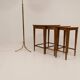Tables gigognes Art déco en acajou et bouleau teinté, NK Suède, années 1940