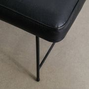 Black French Mid CenturyConsole Bench Table by Mathieu Matégot , 1950s