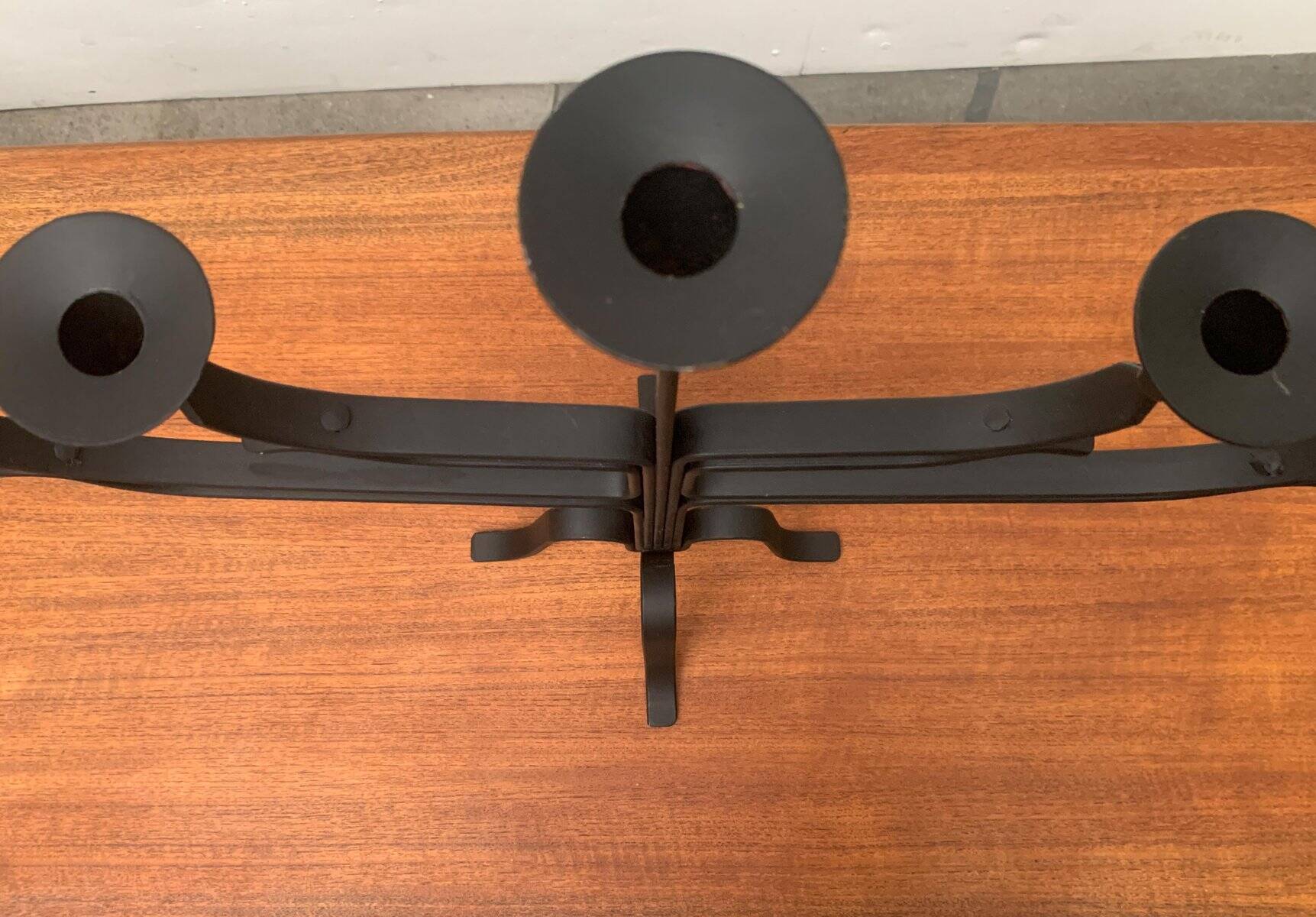 Brutalist Metal Candle Holder