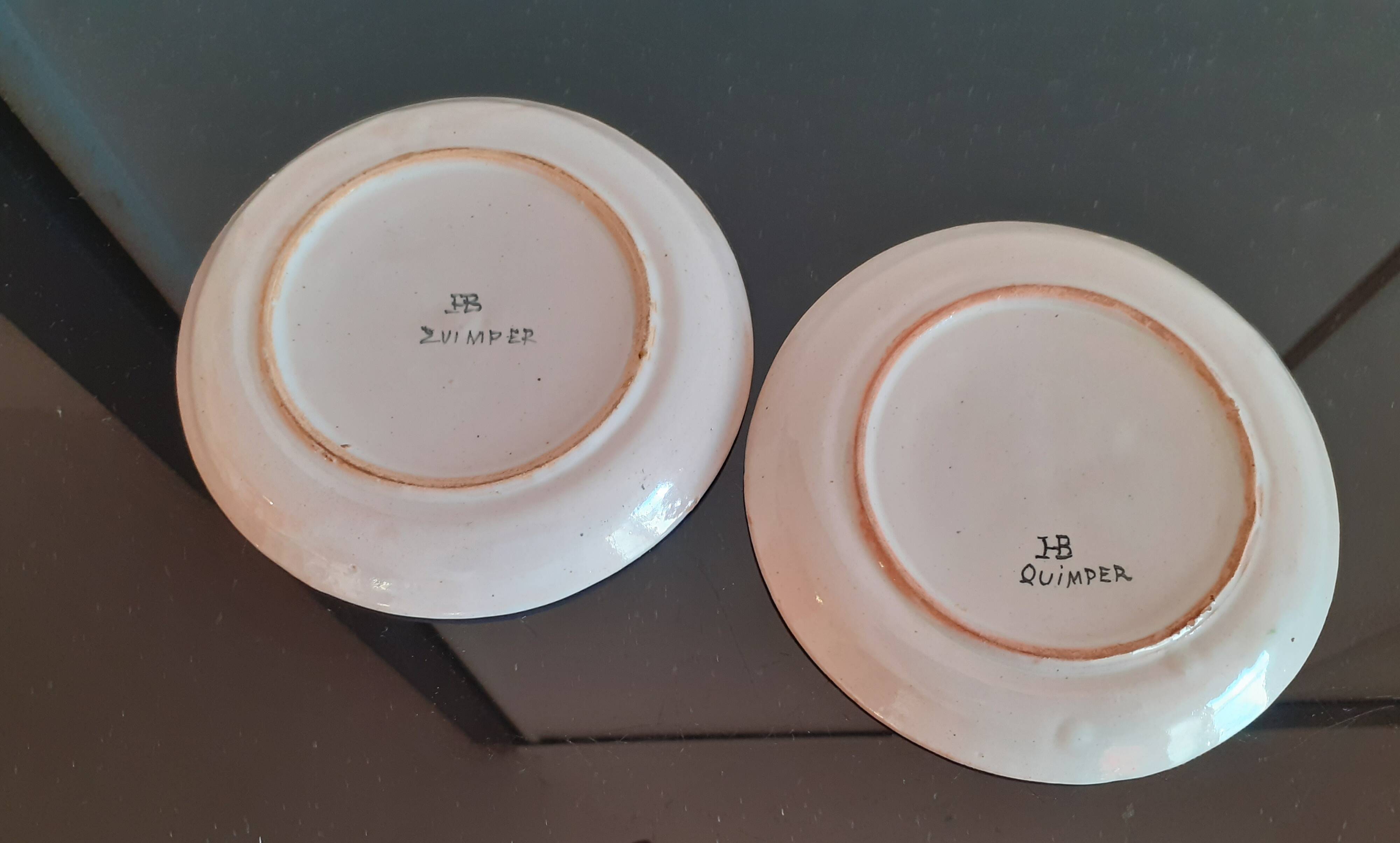 Set of 2 coasters / Signatures HB Quimper