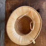 Chapeau, casque colonial en paille