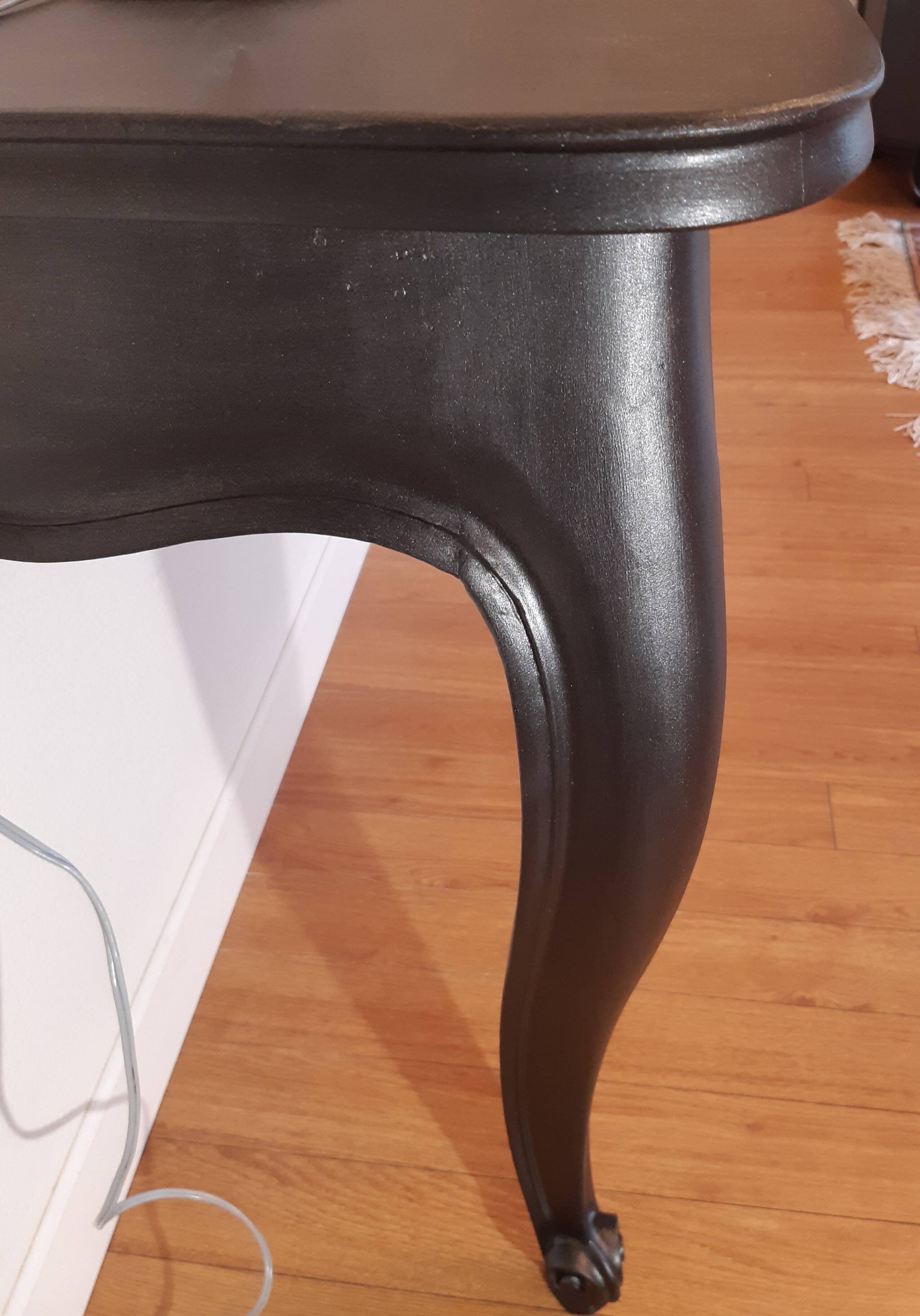 Louis XV-style black wall console