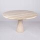 Pedestal dining table in travertine, Stone International, Italy, 1970s