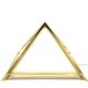 Golden brass Pyramidal table lamp, Christos, Italy 1970