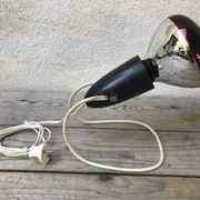 Lamp OSRAM old, black + white wire Support + bulb red 70s Vintage