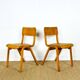 2 school chairs from the 1960s