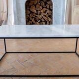 Rectangular Carrara marble coffee table 120x60 cm