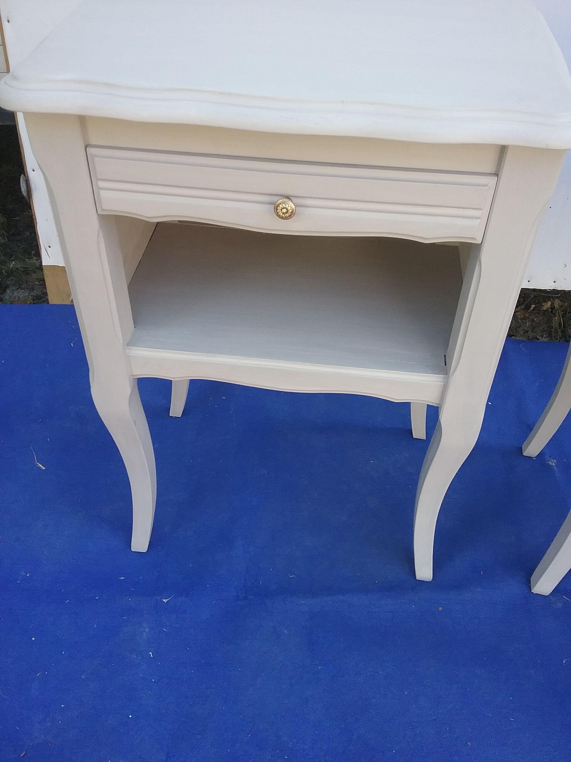 Pair of gray bedside tables