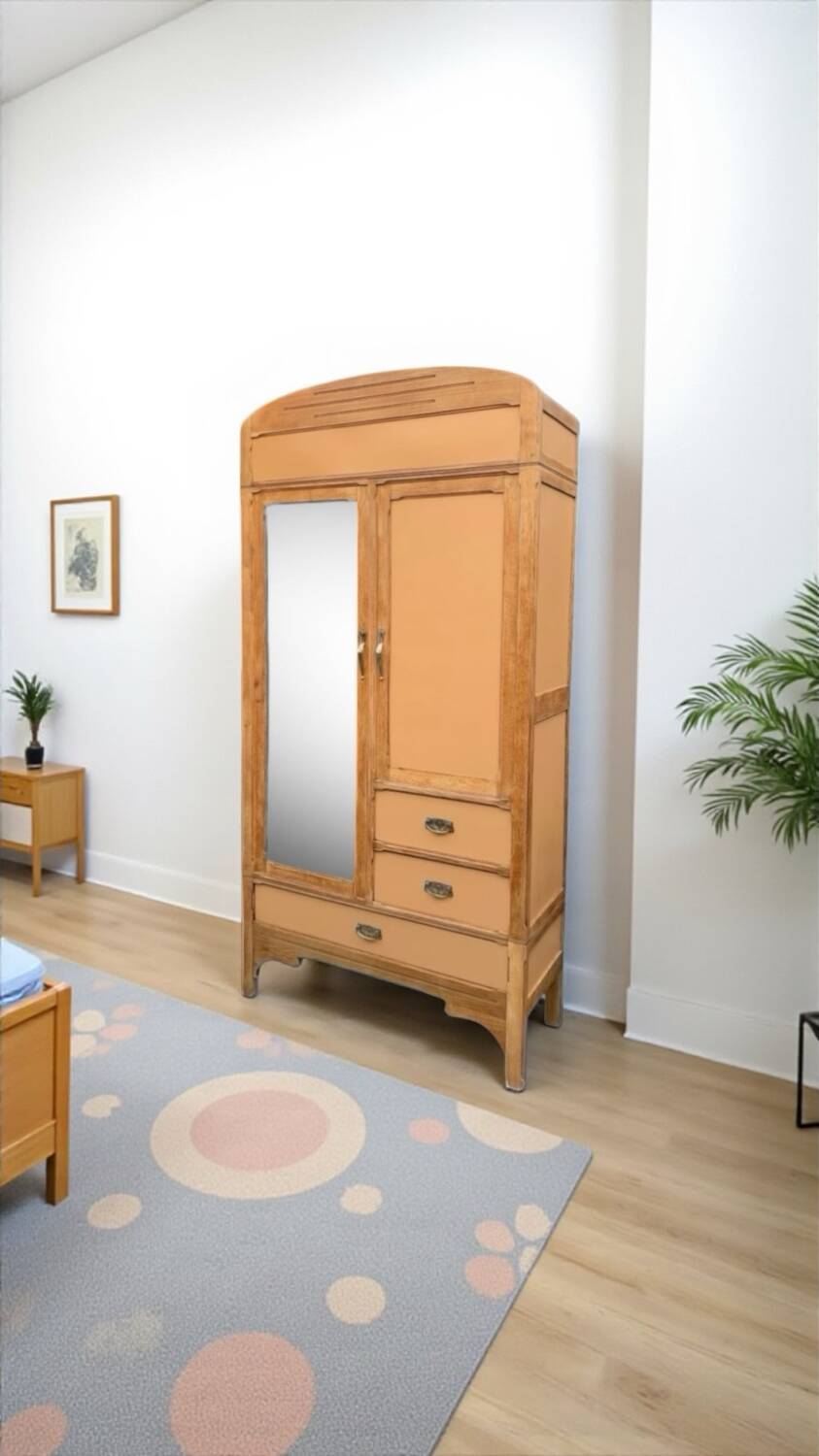 1920s Parisian Art Deco hotel wardrobe, removable