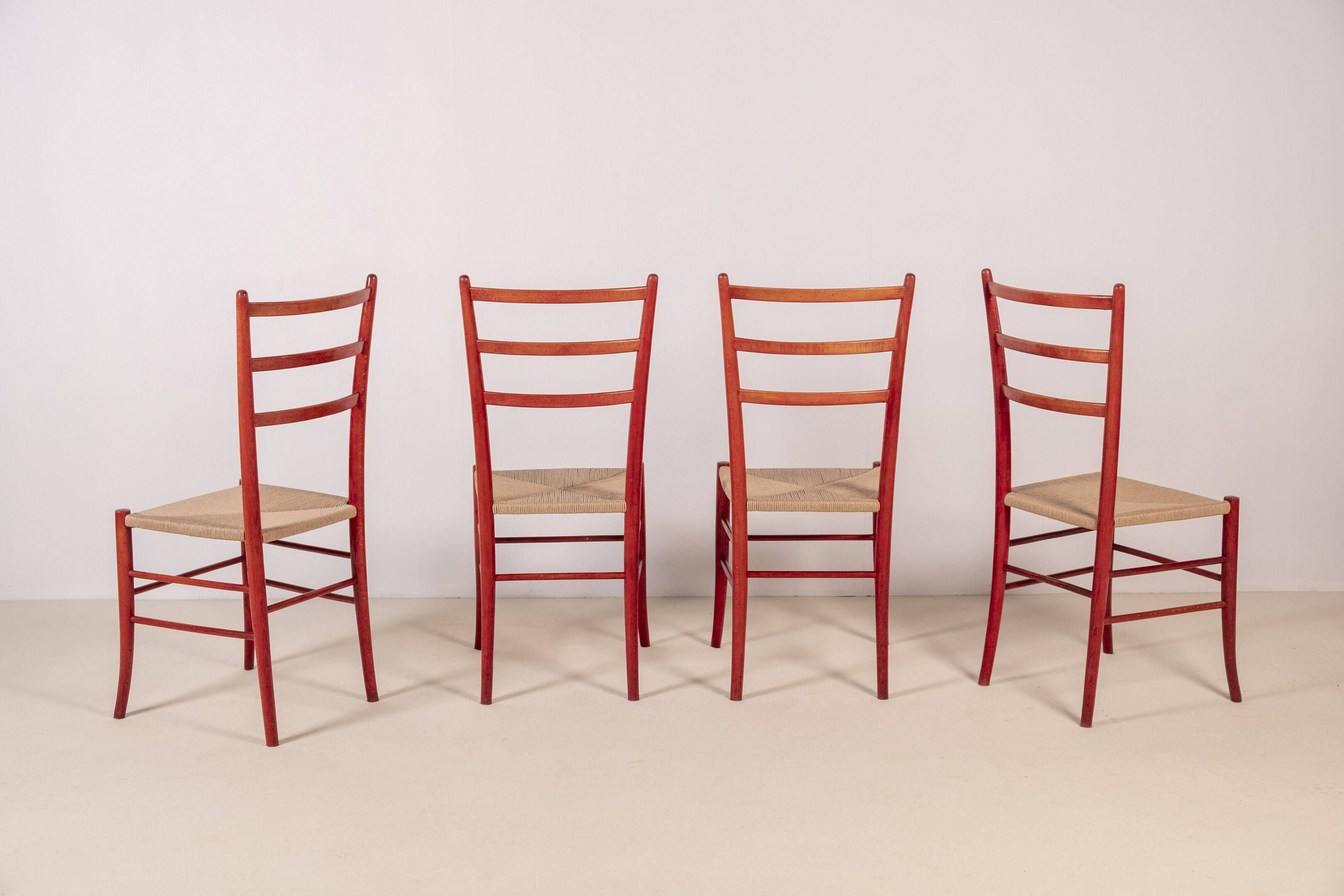 4 chaises de salle à manger Chiavari Spinetto, années 1970, Italie