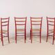 4 chaises de salle à manger Chiavari Spinetto, années 1970, Italie