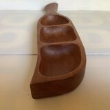 Empty pocket exotic wood teak three compartments