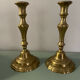 Brass candlestick set of two