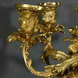 Bronze Candelabra, after J-A. Meissonnier, Rococo style, Napoleonic era