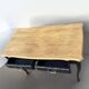 Black oak desk with honey top