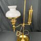 Ancienne lampe Quintet globe opaline XXème