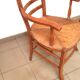 fauteuil rustique début XIXème en noyer blond