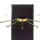 Swivel coat rack in black lacquered wood and brass