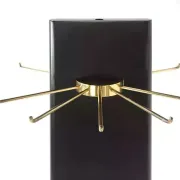 Portemanteau pivotant en bois laqué noir et laiton