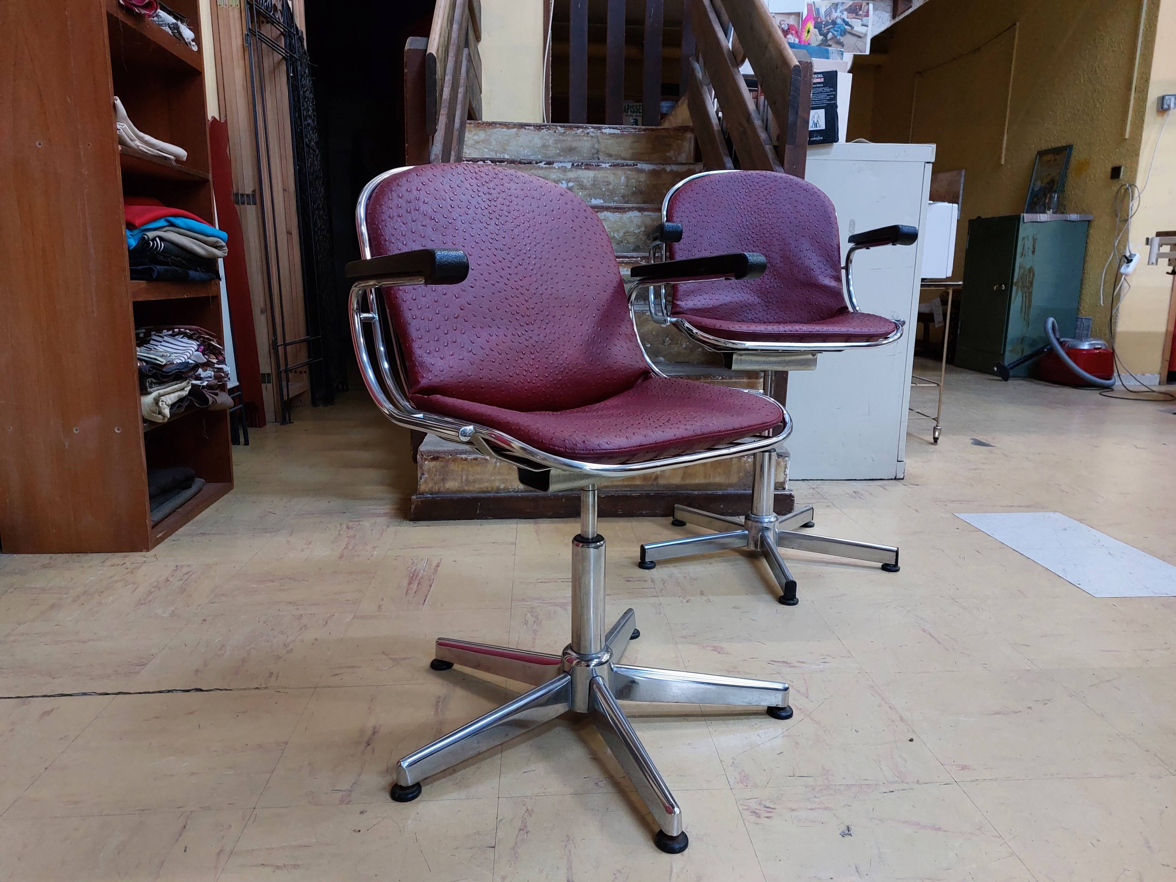 Radiofreccia swivel office chairs by Gastone Rinaldi - 1970s