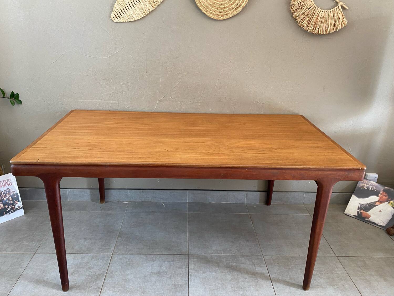 Vintage extendable teak table