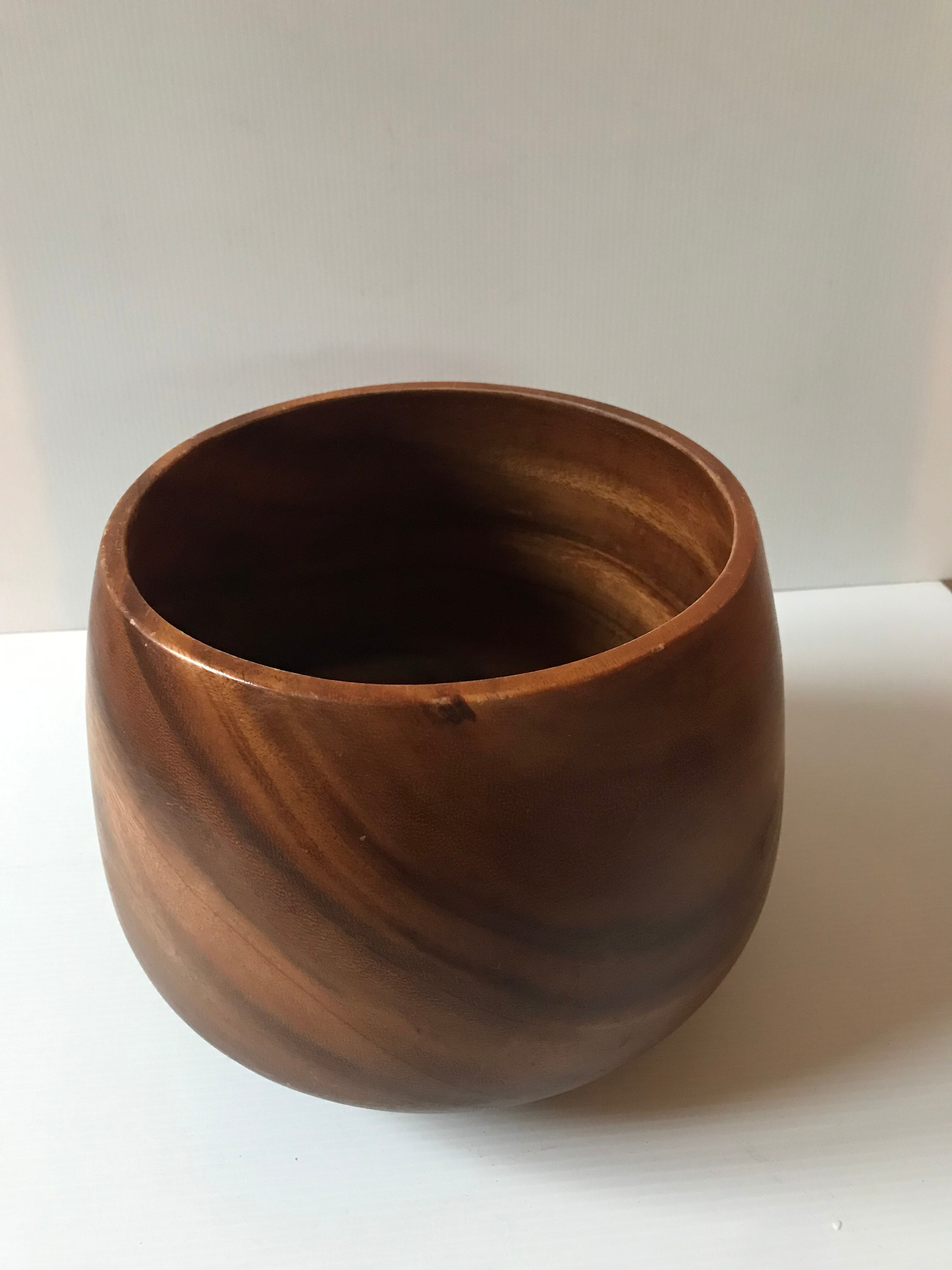 Wooden bowl 4 liters vintage
