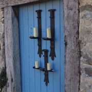 Forged Iron Castle Wall Lights: French Salvaged Sconces, Medieval Style
