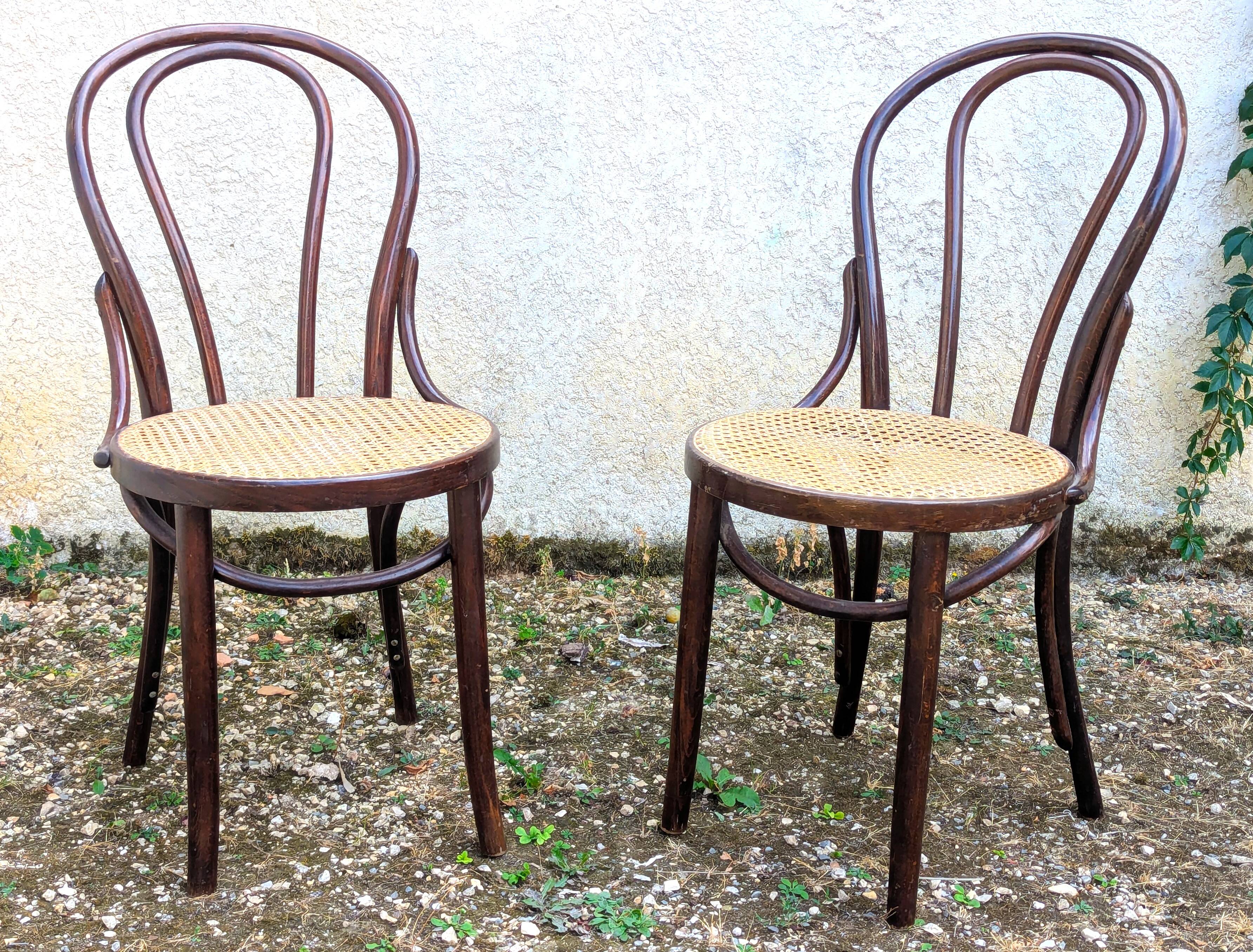 Two Thonet chairs Romania model Charlie Chaplin from the 1950s/60s.