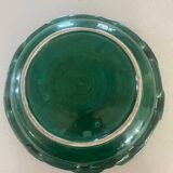 Grand plat vallauris émaillé vert