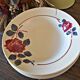6 hollow Plates Badonviller porcelain floral pattern (roses)