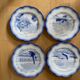 Set of 4 dessert plates Sarreguemines model "Marines"