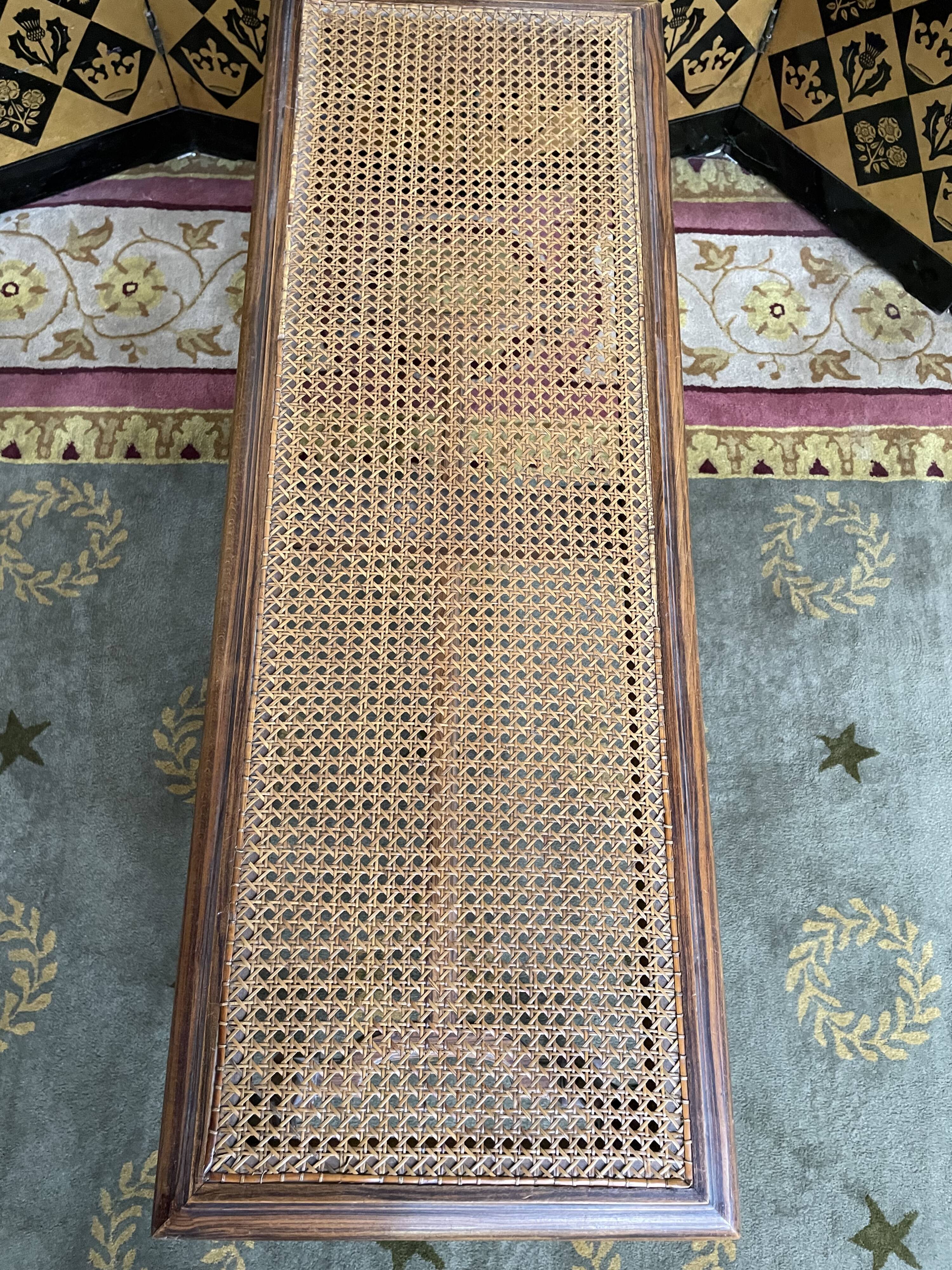 Office or piano bench in cannage