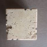 Travertine candlestick/photophore - 1960s/1970s - Cerri Nestore or Fratelli Mannelli