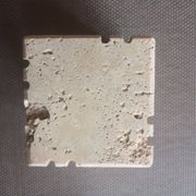 Travertine candlestick/photophore - 1960s/1970s - Cerri Nestore or Fratelli Mannelli