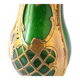 Soliflore vase legras imperial green copper decors enhanced with gold unsigned