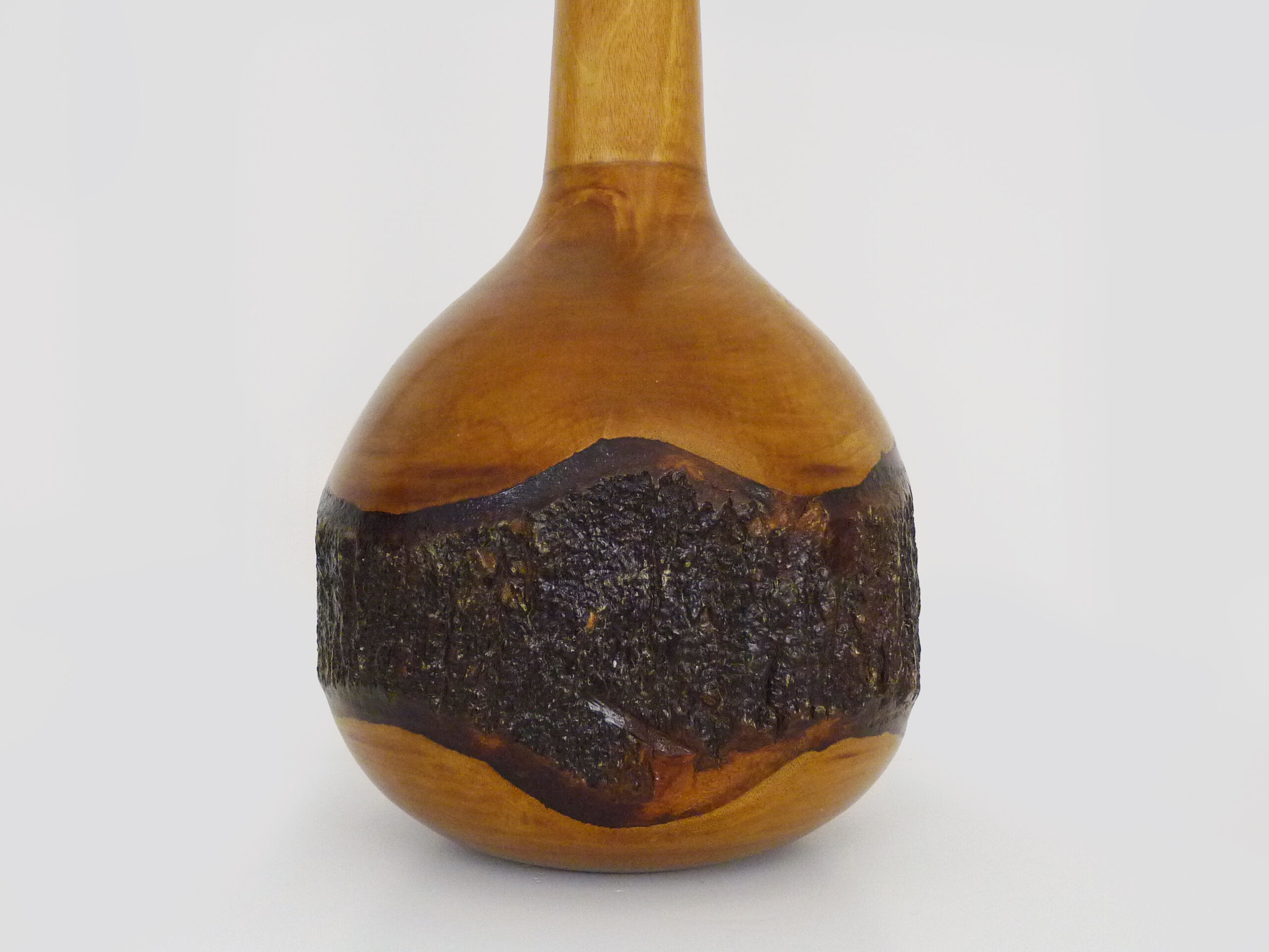 Jacaranda wood vase from the 80s