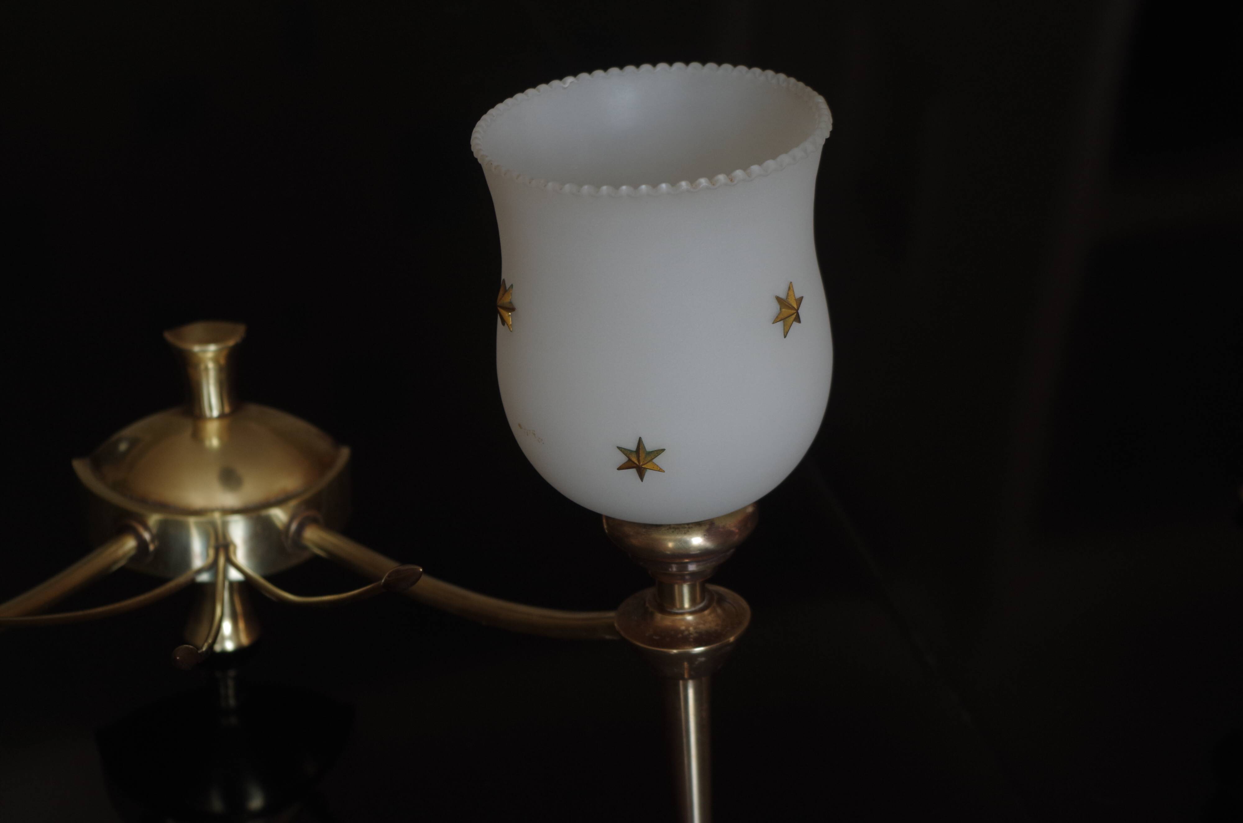 Pair of brass applique Maison Lunel