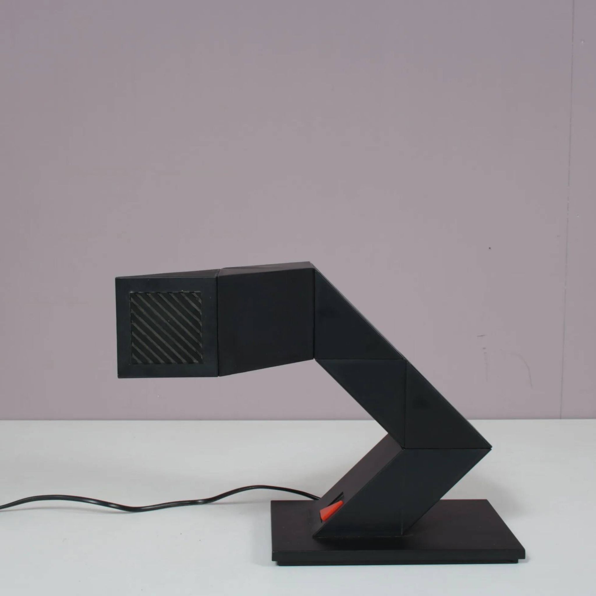1980s "Zig Zag" desk lamp by Shui L. D. Chan for New Horizons, Hong Kong