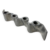 Brushed aluminum candle holder