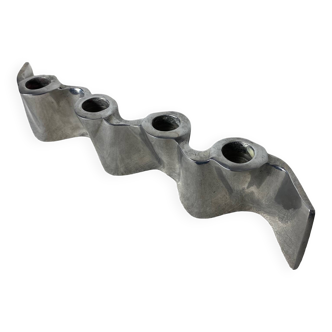 Bougeoir en aluminium brossé