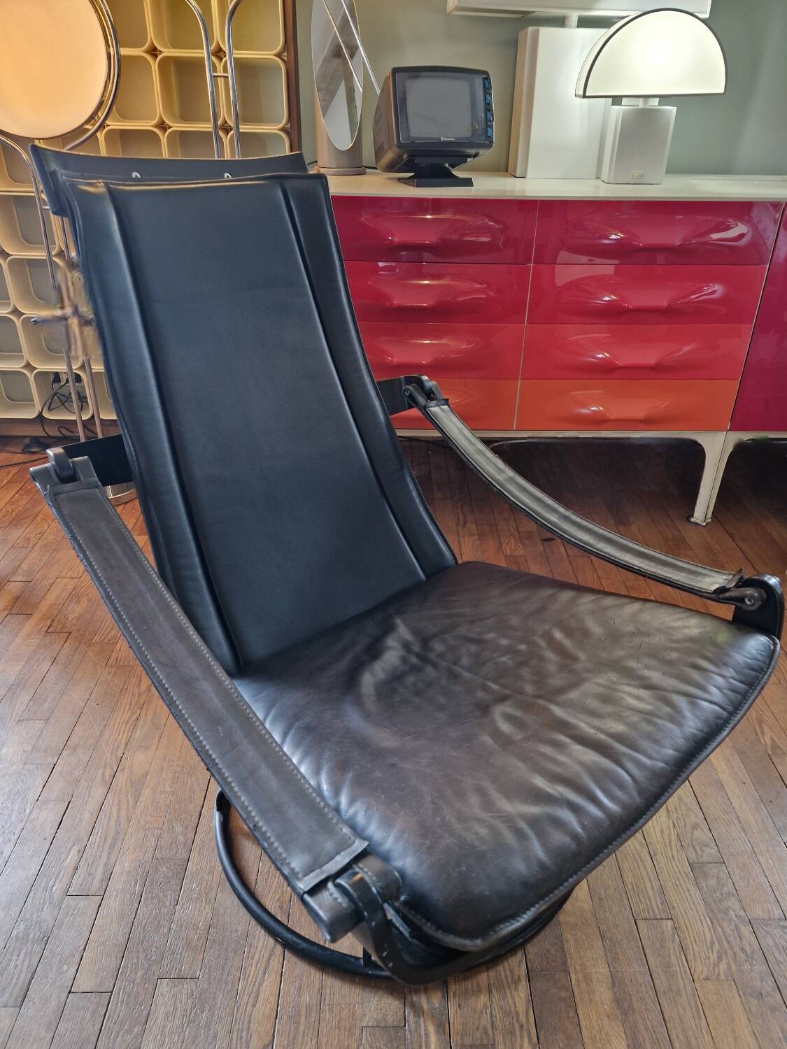 Siesta lounge leather 1970 ake fribytter by nelo mobler suede