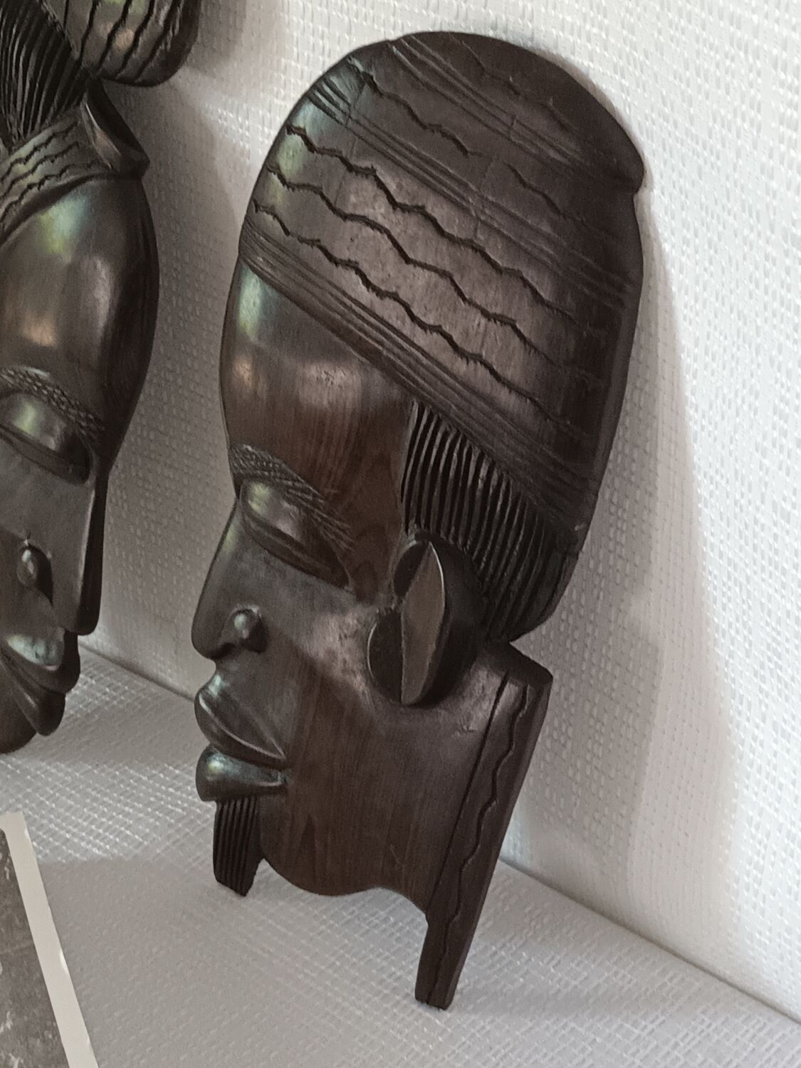 African ebony profile sculptures