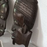 Sculptures profils afrique en ébène