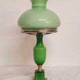 Glass and bronze table lamp, Spain, 1950