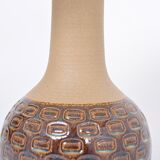 Handmade Danish Mid-Century Modern Stoneware Lamp with Graphic Pattern by Soholm