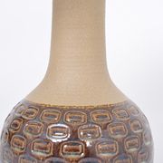 Handmade Danish Mid-Century Modern Stoneware Lamp with Graphic Pattern by Soholm