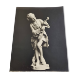 Old photograph by Eugène Fiorillo after Louis Ernest Barrias, Mozart, silver print