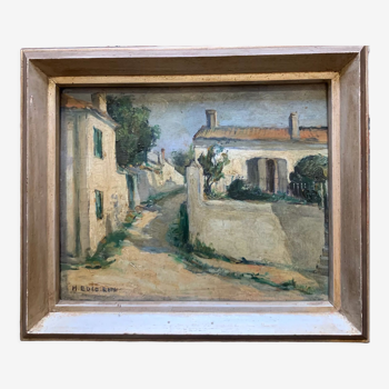 Huile sur panneau, Île de Ré 1933, Henriette Roth