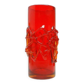 Vase, modernisme, verre, conçu par J. Słuczan-Orkusz, Pologne, années 1970