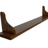 Vintage oak wall rack book shelf 1960s wood minimalist design